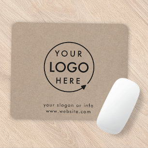 Rustikales Kraft-Logo   Business Corporate Modern Mousepad