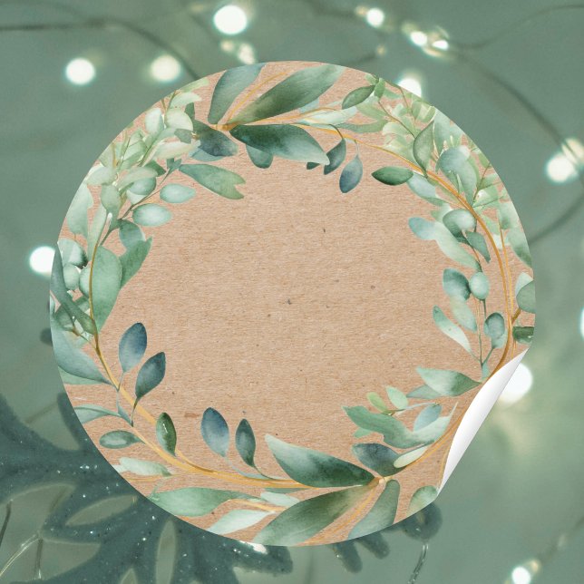 Rustikales Kraft-Rohstoff-Weihnachtsmarmeladen-Zut Runder Aufkleber (Von Creator hochgeladen)
