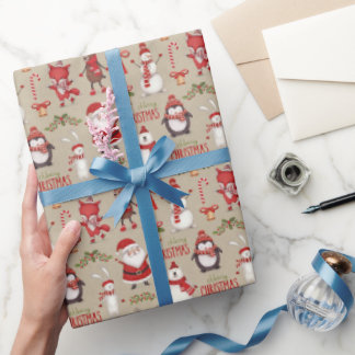 Rustikales Kraft-Weihnachtsgeschenk-Verpackungspap Geschenkpapier