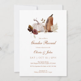 Rustikales Kürbisgeschlecht offenbart Einladung