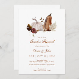 Rustikales Kürbisgeschlecht offenbart Einladung