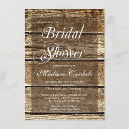 Rustikales Land Barn Wood Bridal Dusche Einladunge Einladung
