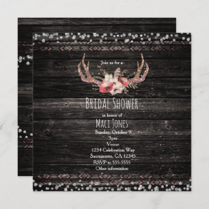 Rustikales Land-bezaubernde Blumen-u. Einladung