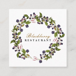 Rustikales Land BlackBerry Herbst Herbstfeuer Quadratische Visitenkarte