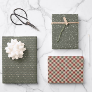 Rustikales Land Boho Weihnachtswrapping Papier