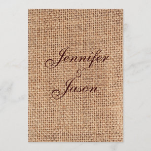 Rustikales Land Burlap Hochzeitseinladungen Einladung