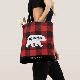 Rustikales Land Flannel Mama Bear Monogram