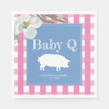 Rustikales Land Floral und Pig Gingham Babyq