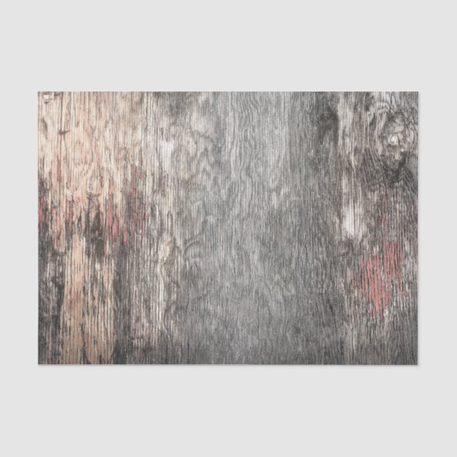 Rustikales Land Grau Beige Textur Holzkörner Seidenpapier (Vorderseite)