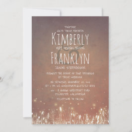 Rustikales Land | Hochzeit des Nachtbeleuchtung Fe Einladung