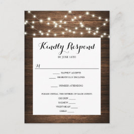 Rustikales Land Hochzeit UAWG Postkarte