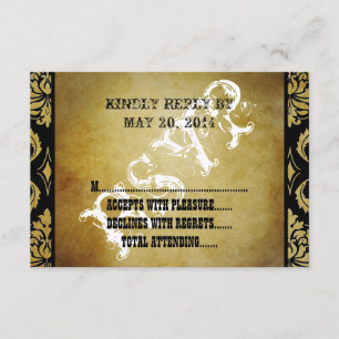 Rustikales Land-Hochzeit UAWG RSVP Karte