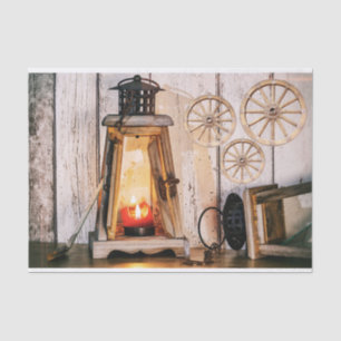 Rustikales Land Holz Vintag klassische Lampe Later Seidenpapier