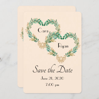 Rustikales Land Hübsche Grüne Trauung Einladung