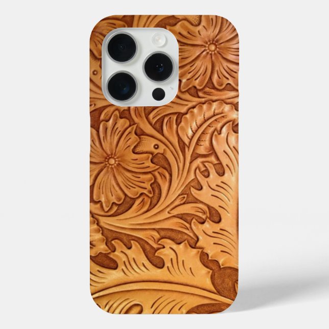 Rustikales Land im Südwesten Western Leder Case-Mate iPhone Hülle (Rückseite)