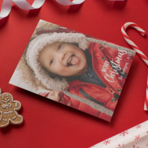 Rustikales Land Kariert Frohe Weihnachten Familie