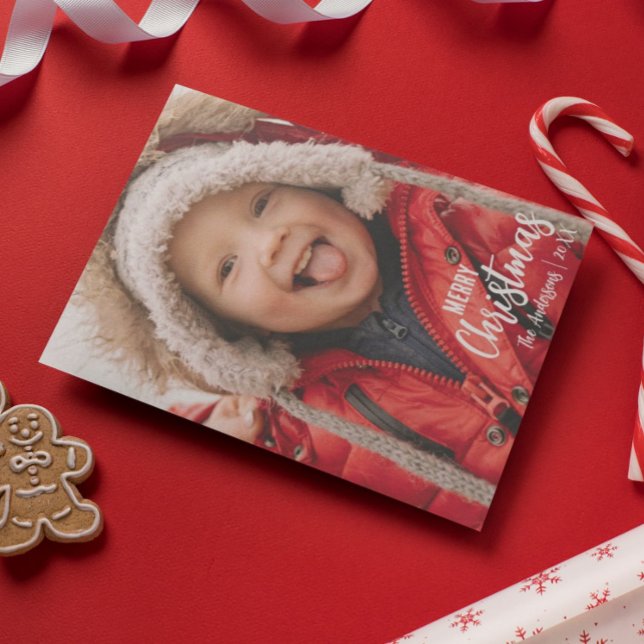 Rustikales Land Kariert Frohe Weihnachten Familie  (Von Creator hochgeladen)