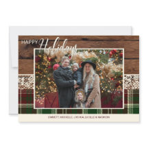 Rustikales Land Kariert Weihnachten Foto