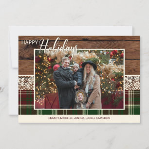Rustikales Land Kariert Weihnachten Foto