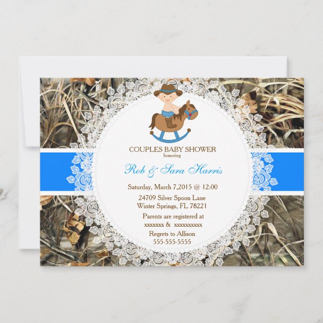 Rustikales Land-laden Vintage Einladung (Vorderseite)