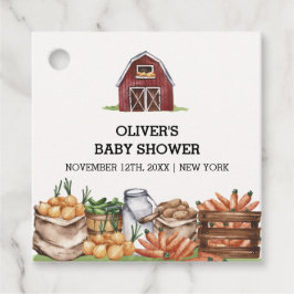 Rustikales Land lokal Grown Veggie Babydusche Geschenkanhänger