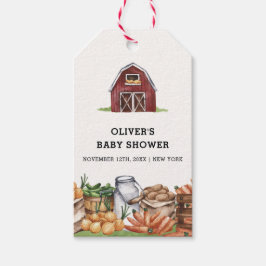 Rustikales Land lokal Grown Veggie Babydusche Geschenkanhänger