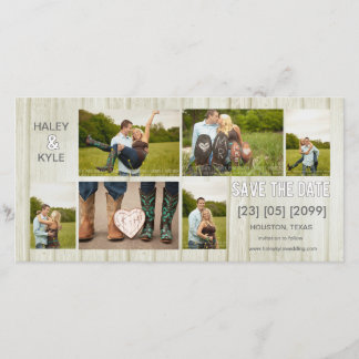 Rustikales Land Save the Date Fotokarten