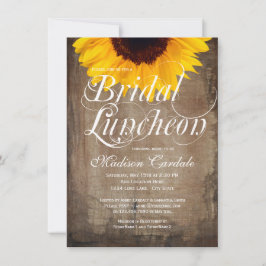 Rustikales Land Sonnenblume Bridal Luncheon Einladung