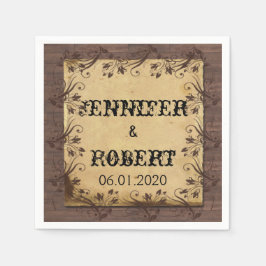 Rustikales Land Stall Wood Beauty Wedding Napkin Serviette