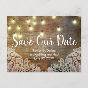 Rustikales Land   Vintages Holz   Brown Postkarte