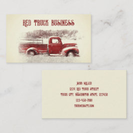 Rustikales Land Vintages Rotes Sepia Farm Truck Visitenkarte