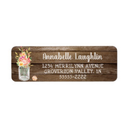 Rustikales Land Wood Mason Jar Blume