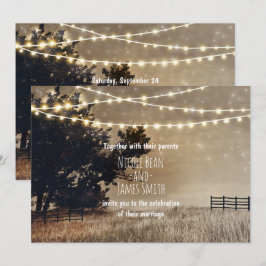 Rustikales Landfeld & Lichter Hochzeitseinladungen Einladung