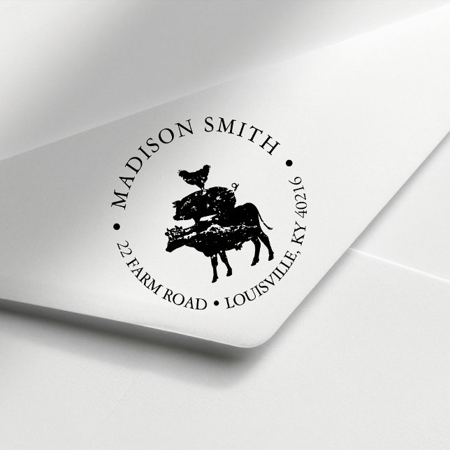 Rustikales Landhaus gestapelte Landtiere Permastempel (Von Creator hochgeladen)