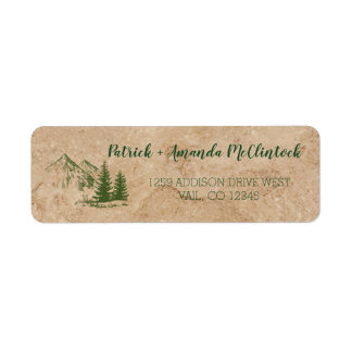 Rustikales Landschaftliches Hochzeitslabel
