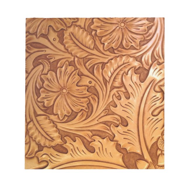 Rustikales Landschaftsleder aus dem alten Westernk Notizblock (Vorderseite)