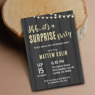 Rustikales Lantern-Foto-Rentensystem Überraschung  Einladung