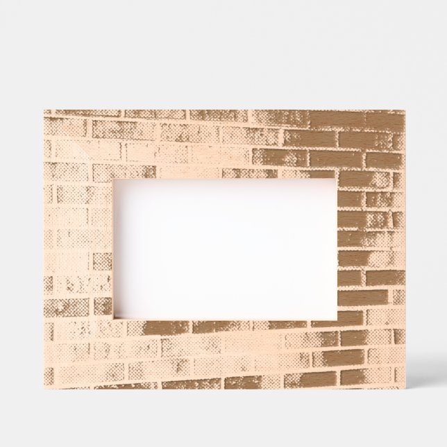 Rustikales Lasergravur-Ziegelmuster Geätzte Rahmen (Vorderseite)