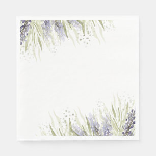 Rustikales Lavendel- und Sage-Brautparty Serviette