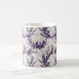 Rustikales Lavendelmuster Kaffeetasse