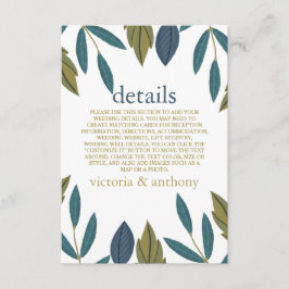 Rustikales Leaf-Blumenzettel Begleitkarte