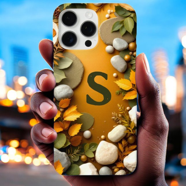 Rustikales Leaf & Stone Case-Mate iPhone Hülle (Von Creator hochgeladen)