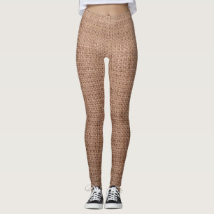 Rustikales Leinwand-Druck-Muster Leggings