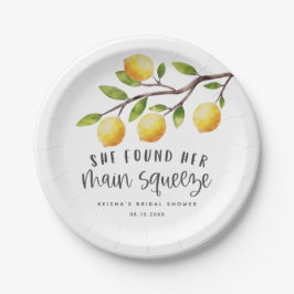 Rustikales Lemon Brautparty Pappteller