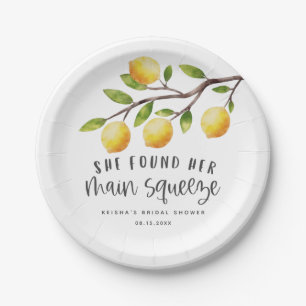 Rustikales Lemon Brautparty Pappteller