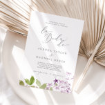 Rustikales Lilac La Boda De Wedding Einladung<br><div class="desc">Diese rustikale lila boda de wedding Einladung ist perfekt für eine Frühjahr-oder Sommerhochzeit. Das romantische und elegante Blumendesign besticht durch lila lila Wildblumen in Aquarelltönen mit einem bohenhaften Ambiente im Landgarten.</div>