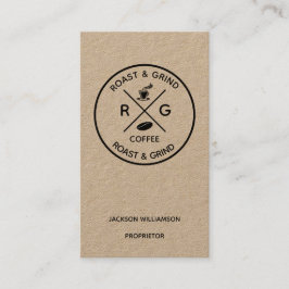 Rustikales Logo auf Trends |Artisan Coffee Company Visitenkarte