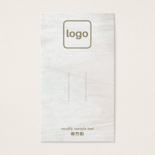 Rustikales Logo-Clip-Display für Weißholz