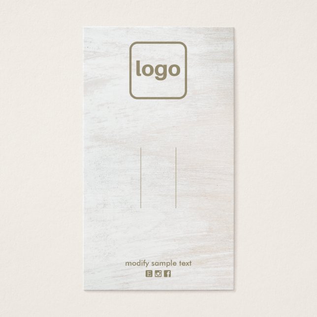 Rustikales Logo-Clip-Display für Weißholz (Vorderseite)