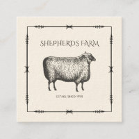 Rustikales Logo "Farm" für Schaf-Schmiedeeisen